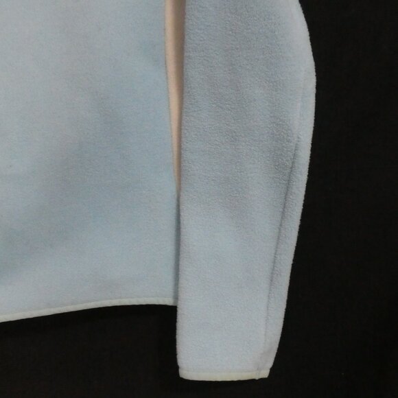 GAP | small | Light Blue Zip-Up Fleece Hoodie | White Side Panels | Zip Pockets - Picture 15 of 15